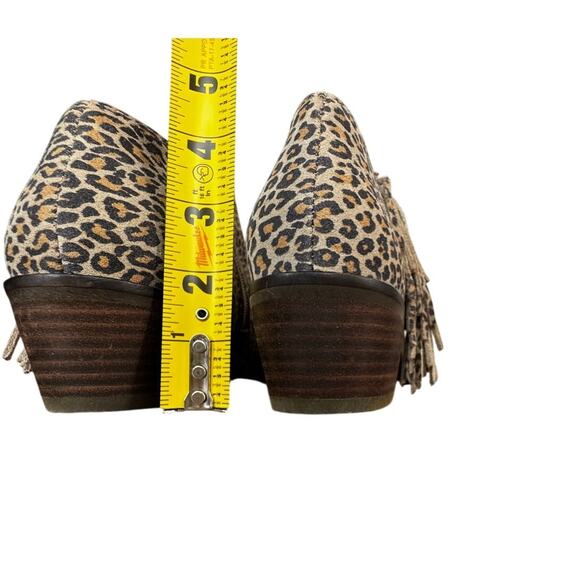 Lucky Brand LK Felisie leopard fringe bootie boots Brown Shoe Zip Up  size 6 - Picture 3 of 13